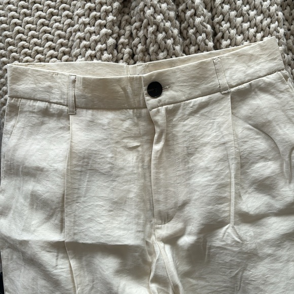 Zara Pants & Jumpsuits Nwt Zara Creme Trouser Pants Poshmark